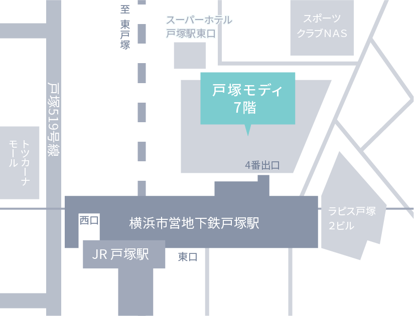 戸塚モディシティデンタルクリニックマップ